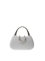 Rhinestone Buckle Accent Evening Handbag