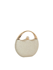 Glitter Metallic Frame Evening Clutch Bag