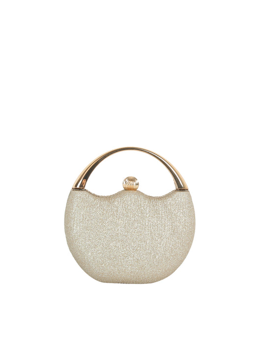 Glitter Metallic Frame Evening Clutch Bag