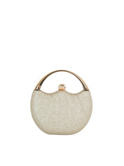 Glitter Metallic Frame Evening Clutch Bag