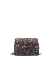 Cherry Print Mini Flap Bag