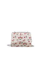 Cherry Print Mini Flap Bag