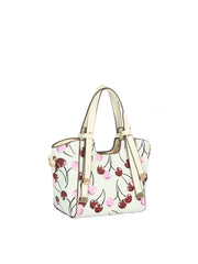 Cherry Print Mini Satche Tote Bag