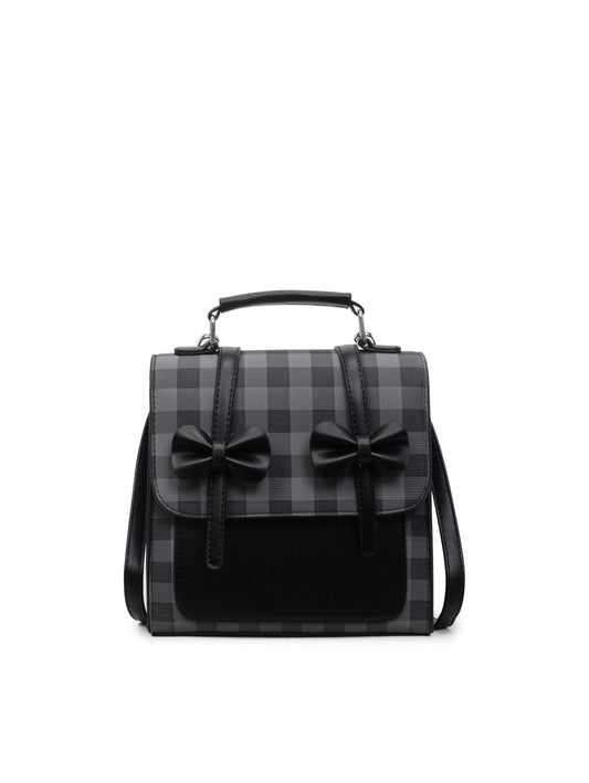 Double Bow Gingham Backpack