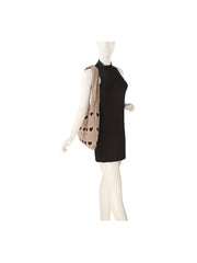 Heart Pattern Knit Shoulder Tote Bag