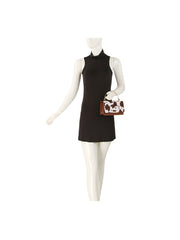 Cow Print Top Handle Clutch