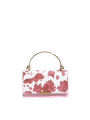 Cow Print Top Handle Clutch