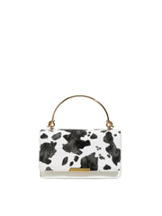 Cow Print Top Handle Clutch