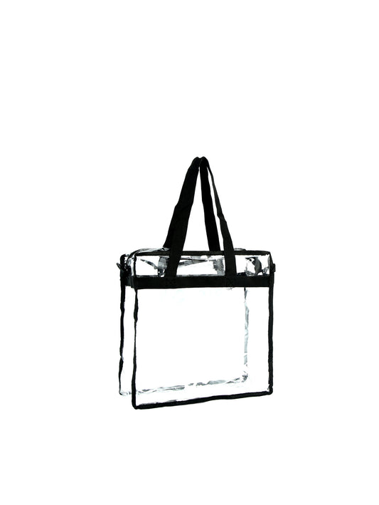 Clear Stadium Approved Tote Bag with Zipper Closure