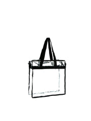 Clear Stadium Approved Tote Bag with Zipper Closure