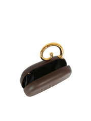 Elegant Spiral Handle Evening Clutch Bag with Chain Strap