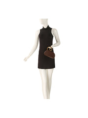 Elegant Spiral Handle Evening Clutch Bag with Chain Strap