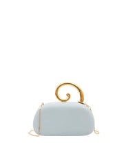 Elegant Spiral Handle Evening Clutch Bag with Chain Strap