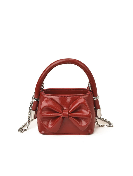 Oversized Bow Mini Top Handle Bag