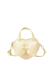 Heart-Shaped Bow Mini Top Handle Bag