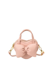 Heart-Shaped Bow Mini Top Handle Bag