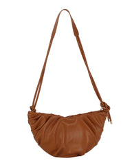 Pleated knotted shoulder bag