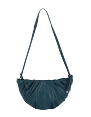 Pleated knotted shoulder bag