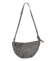 Pleated knotted shoulder bag