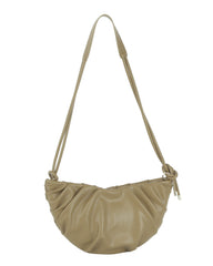 Pleated knotted shoulder bag