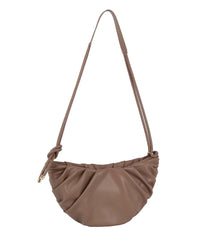 Pleated knotted shoulder bag