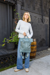 Tall Buckle Accented Fashion Backpack