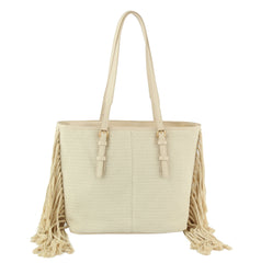 Corve texture fringe tote