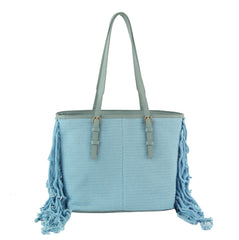 Corve texture fringe tote