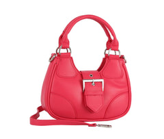 Buckle front flap satchel