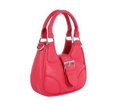 Buckle front flap satchel