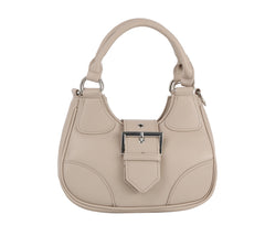 Buckle front flap satchel