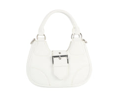 Buckle front flap satchel