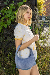 Classic debim hobo shoulder bag