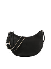 Braided detail half moon hobo crossbody bag