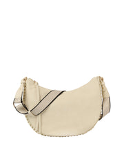 Braided detail half moon hobo crossbody bag