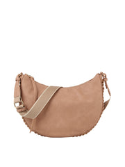 Braided detail half moon hobo crossbody bag