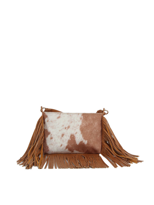 Cowhide Fringe Shoulder Bag