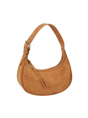 Adjustable Buckle Strap Crescent Shoulder Bag