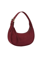 Adjustable Buckle Strap Crescent Shoulder Bag