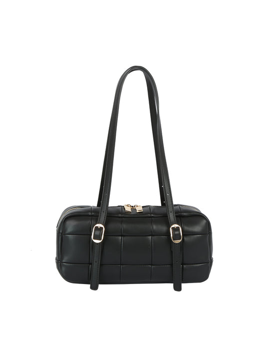 Quilted Barrel Shoulder Bag