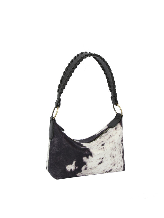Cow Print Haircalf Shoulder Handbag