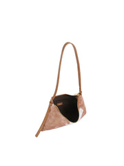 Hair-On Cow Print Baguette Shoulder Bag