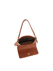 Hair-On Deer Print Baguette Shoulder Bag with Horsebit Accent  Alternative
