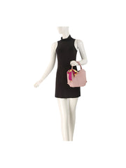2-in-1 Pebbled Faux Leather Mini Bucket Bag with Scarf & Zip Pouch