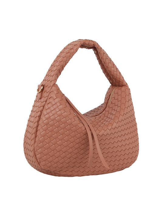 Gorgeous woven hobo shoulder handbag