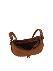 Front Strap Soft Hobo Shoulder Bag