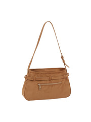 Buckle Strap Suede Shoulder Bag