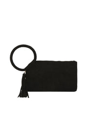 Braided Ring Tassel Wristlet Clutch