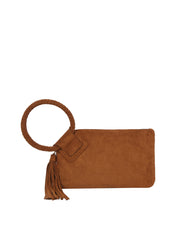 Braided Ring Tassel Wristlet Clutch