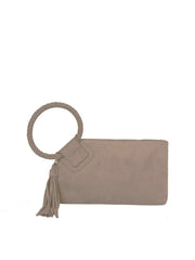 Braided Ring Tassel Wristlet Clutch
